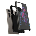 Neon Anatomical Skeleton Phone Case | Internal Displacement Art