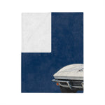 1963 Split Window Corvette Sting Ray Cars Velveteen Blanket | Classic Throw