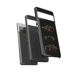 Trans Am Phone Case Black Gold, Three-View Vector Tough Cover