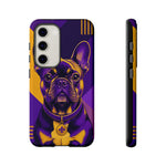 French Bulldog Pop-Art Portrait Tough Phone Case - Purple Gold