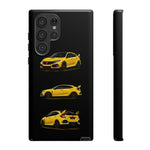 Yellow Type R Sports Car Phone Case Tough JDM Hot Hatch Multi View Print