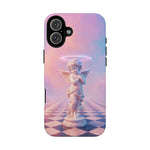 Praying Cherub Statue halo Vaporwave Aesthetic phone case