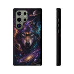 Cosmic Wolf Phone Case, Galaxy Nebula Portrait Tough Cover, Gift