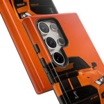 Orange Mustang Art Phone Case, GT500 American Muscle Car Tough Cover for Male