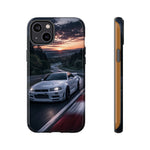 Skyline GT-R R34 White Nurburgring Speed Art Tough Phone Case