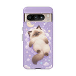 Ragdoll Sleepy Blue Eyes Kawaii Cat Art Tough Phone Case