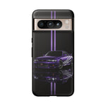 R33 Skyline Phone Case, Purple 97 JDM Sports Car Stripe Studio Cover