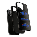 Blue 180SX JDM Sports Car Phone Case Tough Multi View
