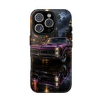 67 GTO Phone Case Purple, Rainy City Night Muscle Car Tough Cover