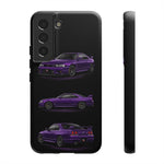 Purple R33 Skyline GTR JDM Sports Car Phone Case Tough Multi View