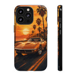 Orange Corvette C3 Stingray Sunset Palms Phone Case