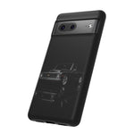 Black Classic C10 Truck Phone Case | Vintage Pickup Reflection, Minimal Auto Design