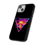 Synthwave Sunset Triangle Phone Case Retro Vaporwave Case