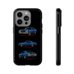 1970 Chevelle SS Phone Case Blue, Three-View Vector Tough Cover