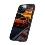 Orange C8 Z06 Flat Plane V8 Speed Art Tough Phone Case