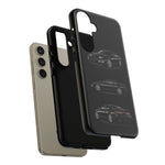Black 300ZX Sports Car Tough Phone Case - Multi View