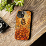 Yorkshire Terrier Jumping in Autumn Leaves Tough Case | Fall Dog Phone Cover