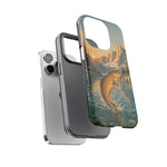 Leaping Golden Trout Lake Scene phone case | Tough Cover