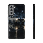 GT350 Phone Case White, Rainy Track Night Classic Racer Tough Cover