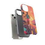 Retro Runner Sunset phone case | 80s Vaporwave jogging design