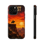 Western Sunset Cowboy Phone Case | Rugged Protective Cover
