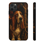 Basset Hound Phone Case Jazz Saxophone Tough Cover Gift Art