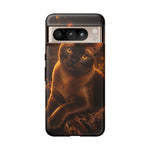 Burmese Golden Sable Portrait Art Tough Phone Case