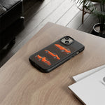 C3 Corvette Art Phone Case Orange, Three-View Vector Cover, Gift