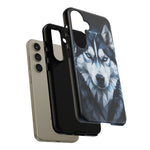 Siberian Husky Geometric Diamond Art Tough Phone Case