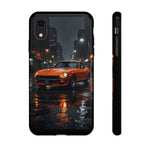Orange Datsun 240Z on Rainy City Street phone case | Tough Cases