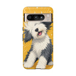 Sheepdog Hair Flip Phone Case Funny Dog Lover Gift