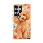 Miniature Poodle Whimsical Watercolor Art Tough Phone Case