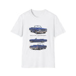 Blue 1963 Galaxie Convertible Illustration T-Shirt | Classic Car Art Tee