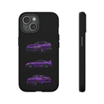 MK4 Supra Phone Case Purple, Three-View Vector Cover