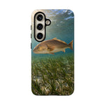 Redfish Phone Case, Seagrass Flat Underwater Art Cover