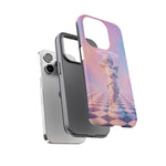 Praying Cherub Statue halo Vaporwave Aesthetic phone case