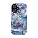 Chrome Metallic Swirl  Art Tough Phone Case