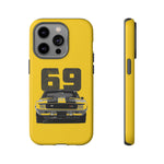 1969 Camaro Z28 Yellow Front View Muscle Car Tough Phone Case