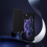 Holographic Wolf Phone Case, Fractured Prism Iridescent Cover