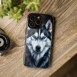 Siberian Husky Geometric Diamond Art Tough Phone Case