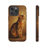 Abyssinian Warm Ticked Portrait Art Tough Phone Case