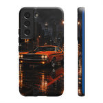Challenger RT Phone Case, Rainy City Night Muscle Car Tough Cover