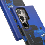Blue Mustang Art Phone Case, GT500 American Muscle Car Tough Cover for Men