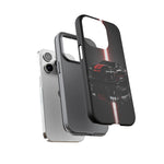 Camaro ZL1 Phone Case, Black Red Racing Stripe Studio Cover, Gift