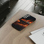 Black Charger Classic Muscle Flames Tough Phone Case Cover Gift