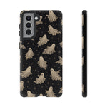 Vintage Ghost Pattern phone case | Halloween spooky stars design