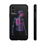 Neon Anatomical Skeleton Phone Case | Internal Displacement Art