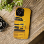 Yellow Skyline Phone Case, R34 GTR 90s JDM Legend Tough Cover for Men Gift