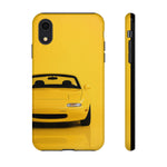 Yellow Miata Phone Case, NA Roadster 90s JDM Legend Cover