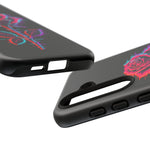 Glitch Rose Neon Phone Case Vaporwave Tough Cover